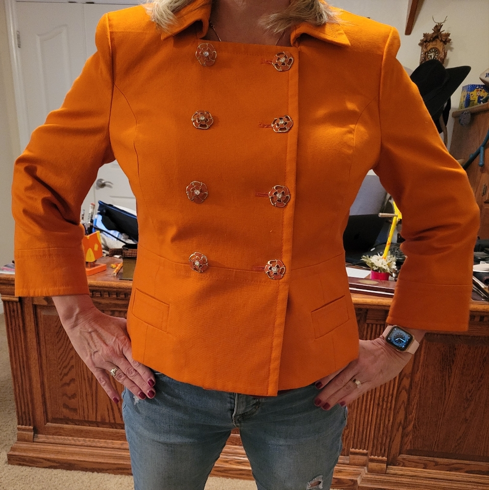 Ideology Orange blazer sz L